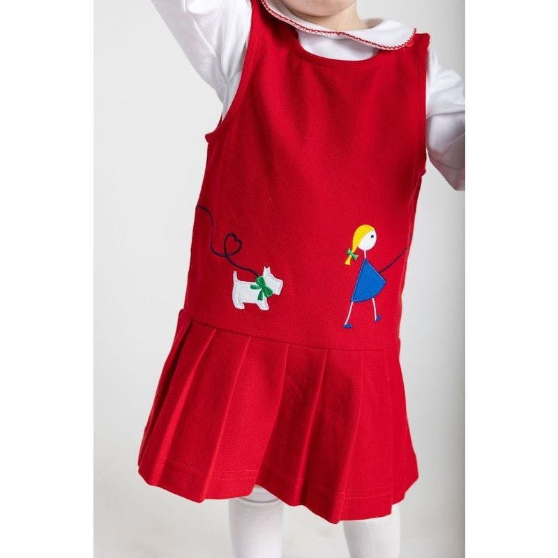 Pique Knit Jumper With Girl Walking