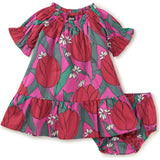Puff Sleeve Baby Dress, Pink