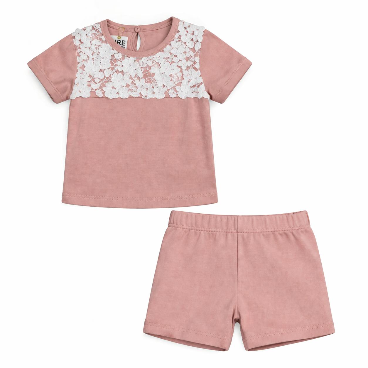 Lace Yoke 2pc Set