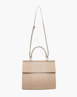 Large, Insulated, Chic Lunchbox, Cream Croc