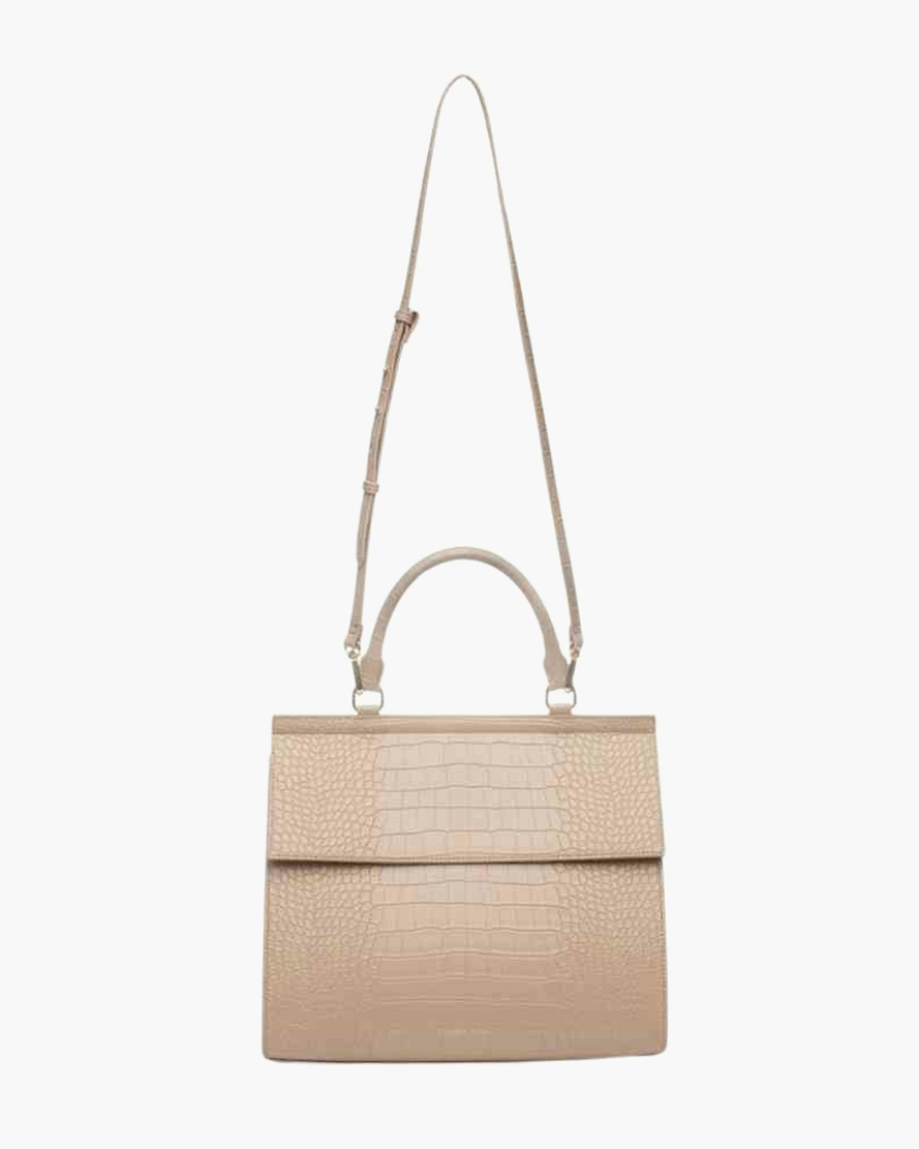 Large, Insulated, Chic Lunchbox, Cream Croc