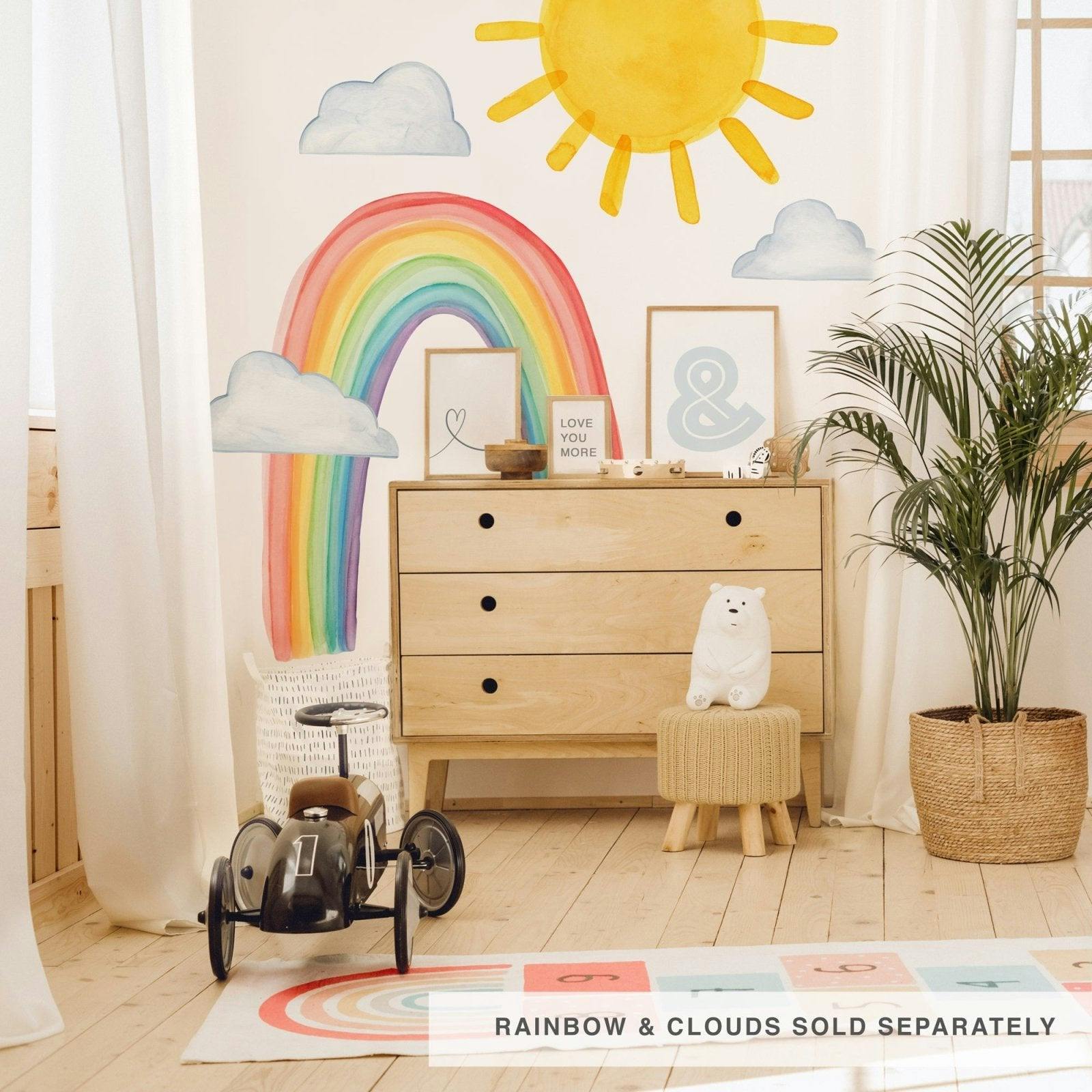 Watercolor Sun • Extra Large • Peel-and-Stick Wall Decals