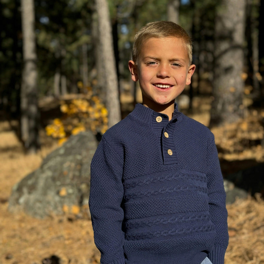 CABLE Navy Sweater