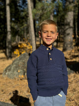 CABLE Navy Sweater