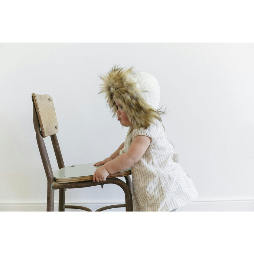 Lennon Lion Bonnet - Cream