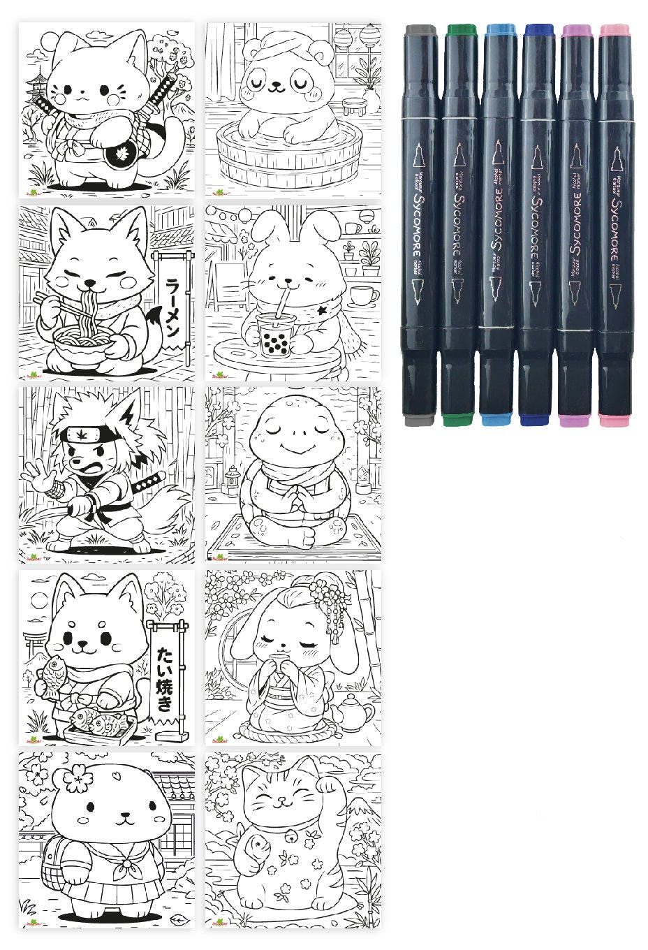 Artissimo - Layout And Markers Kawaii Animals - 10y+