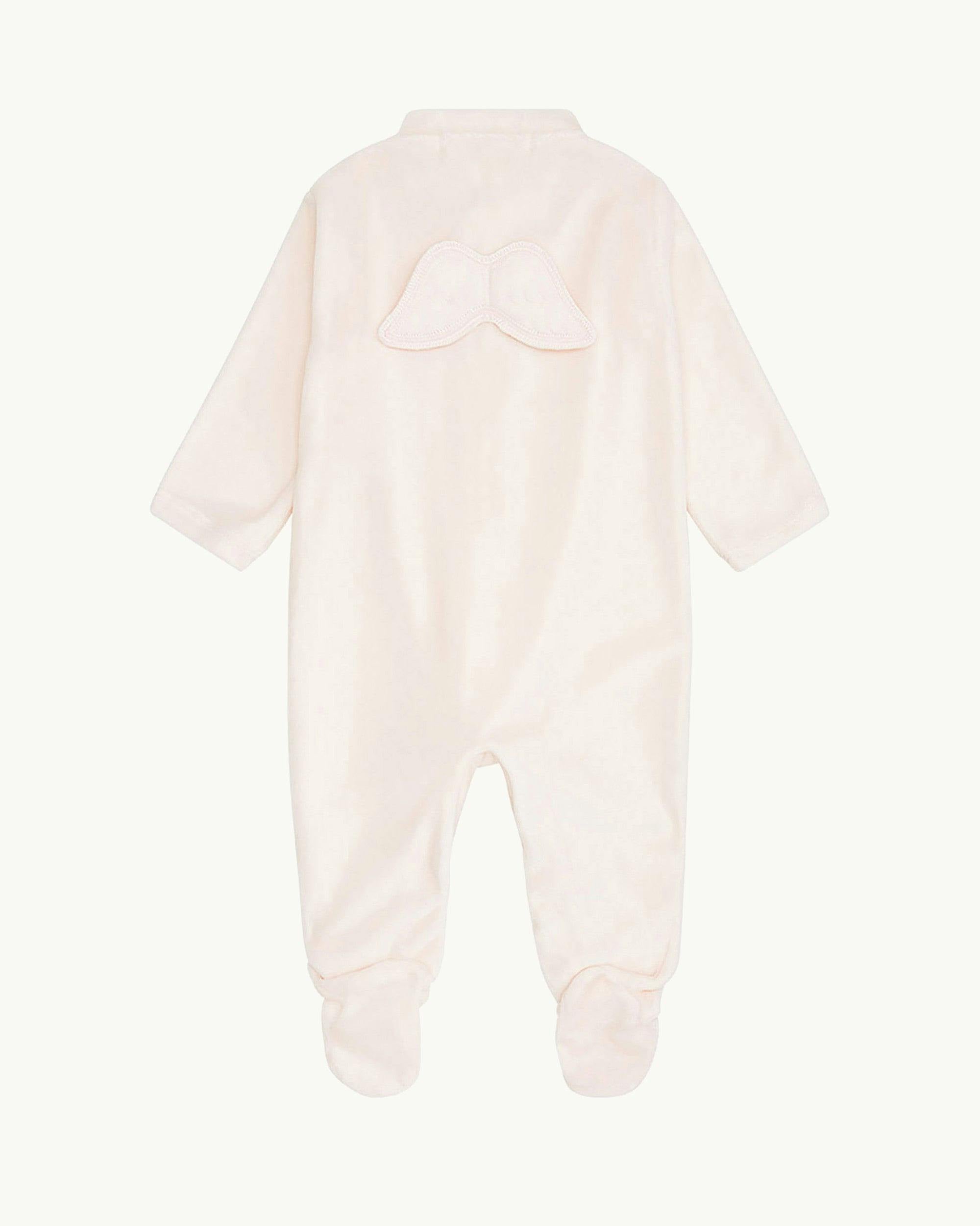 Velour Angel Wing™ Sleepsuit - Pink