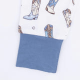 Cowboy Boots - Short Sleeve Loungewear Set