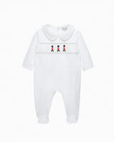 Baby Smocked Onesie in Guardsman