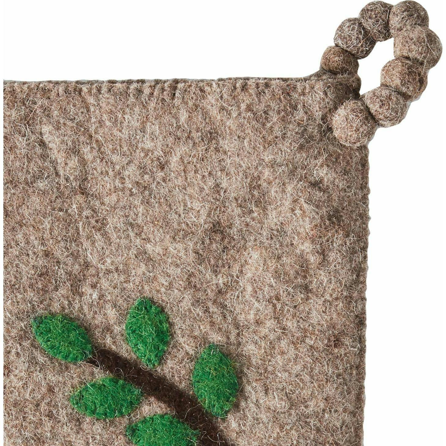 on Gray Christmas Stocking in Hand Felted Wool