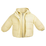 Yellow Hooded Puffer Jacket