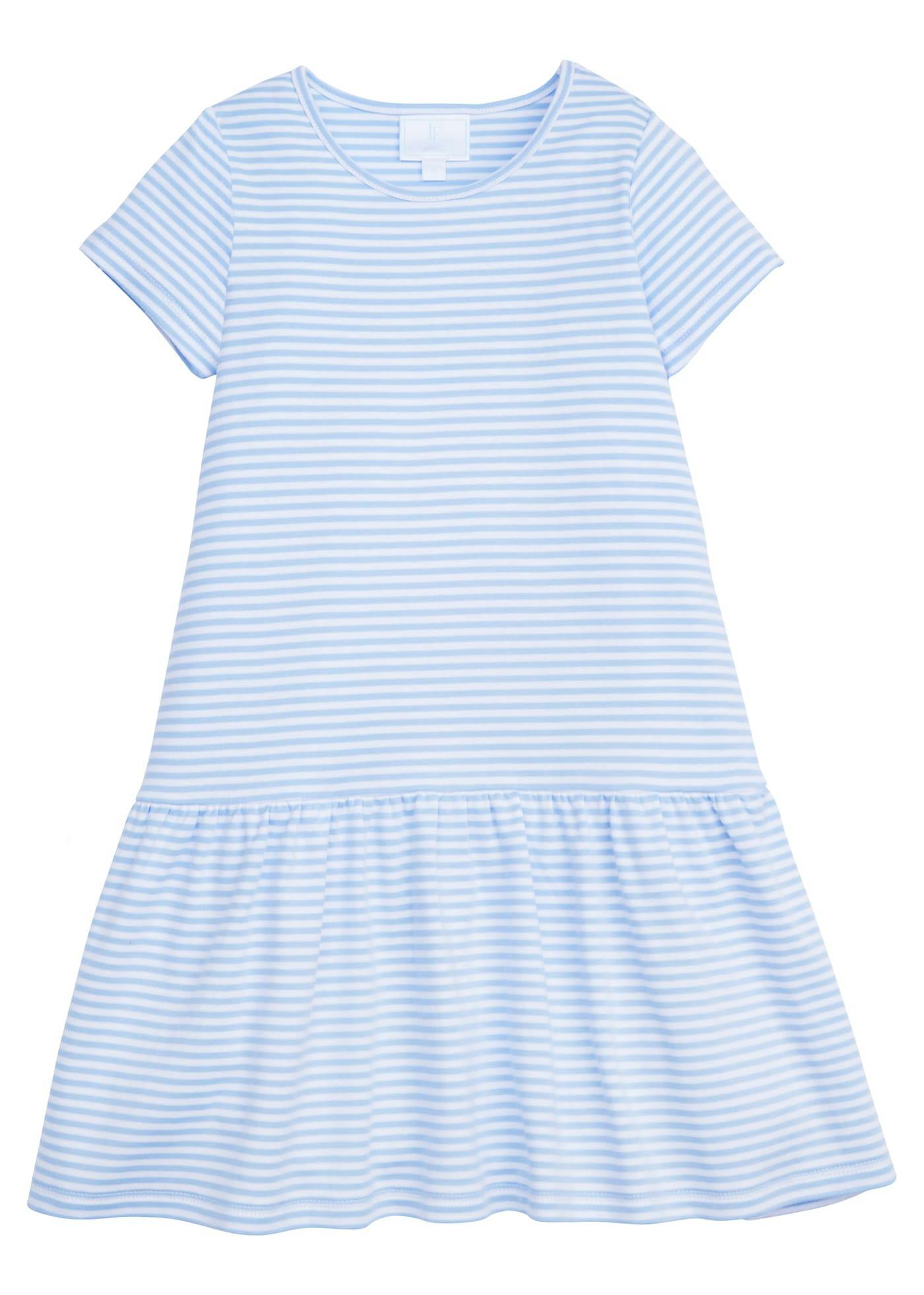 Kari T-Shirt Dress - Light Blue Stripe