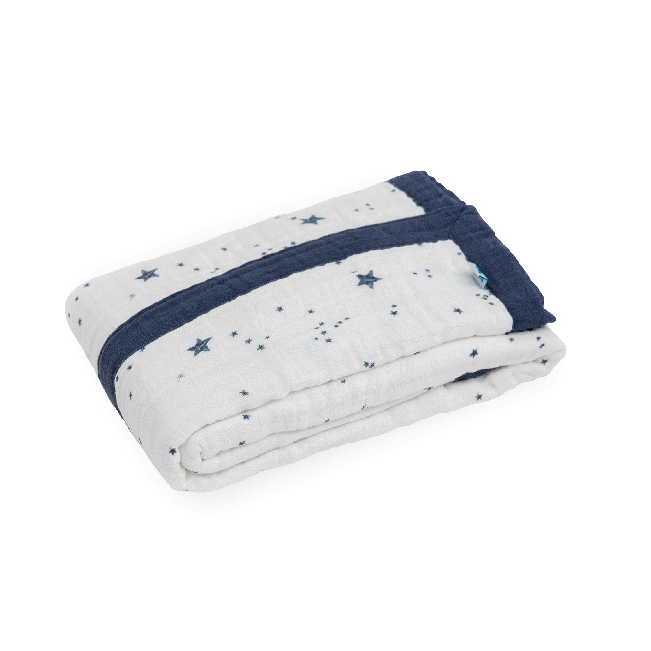 Cotton Muslin Baby Quilt - Shooting Stars