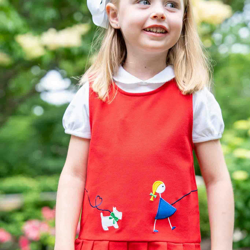 Pique Knit Jumper With Girl Walking