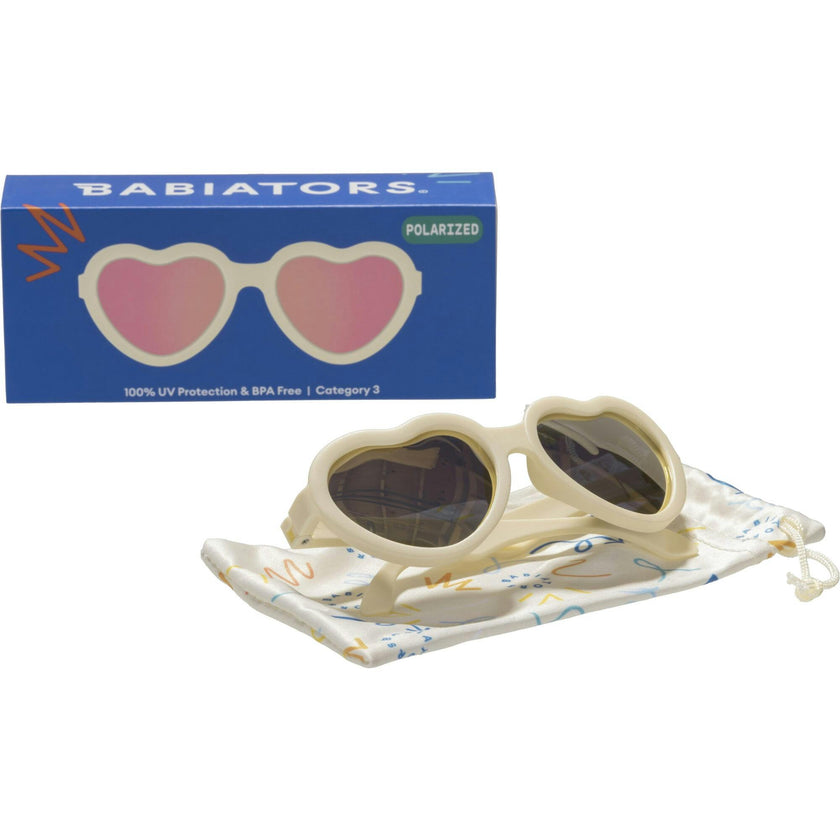 Polarized Heart: Rose Gold Mirrored Lens