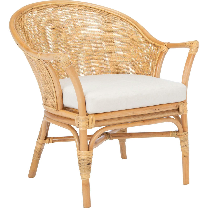 Dustin Rattan Accent Chair with Cushion