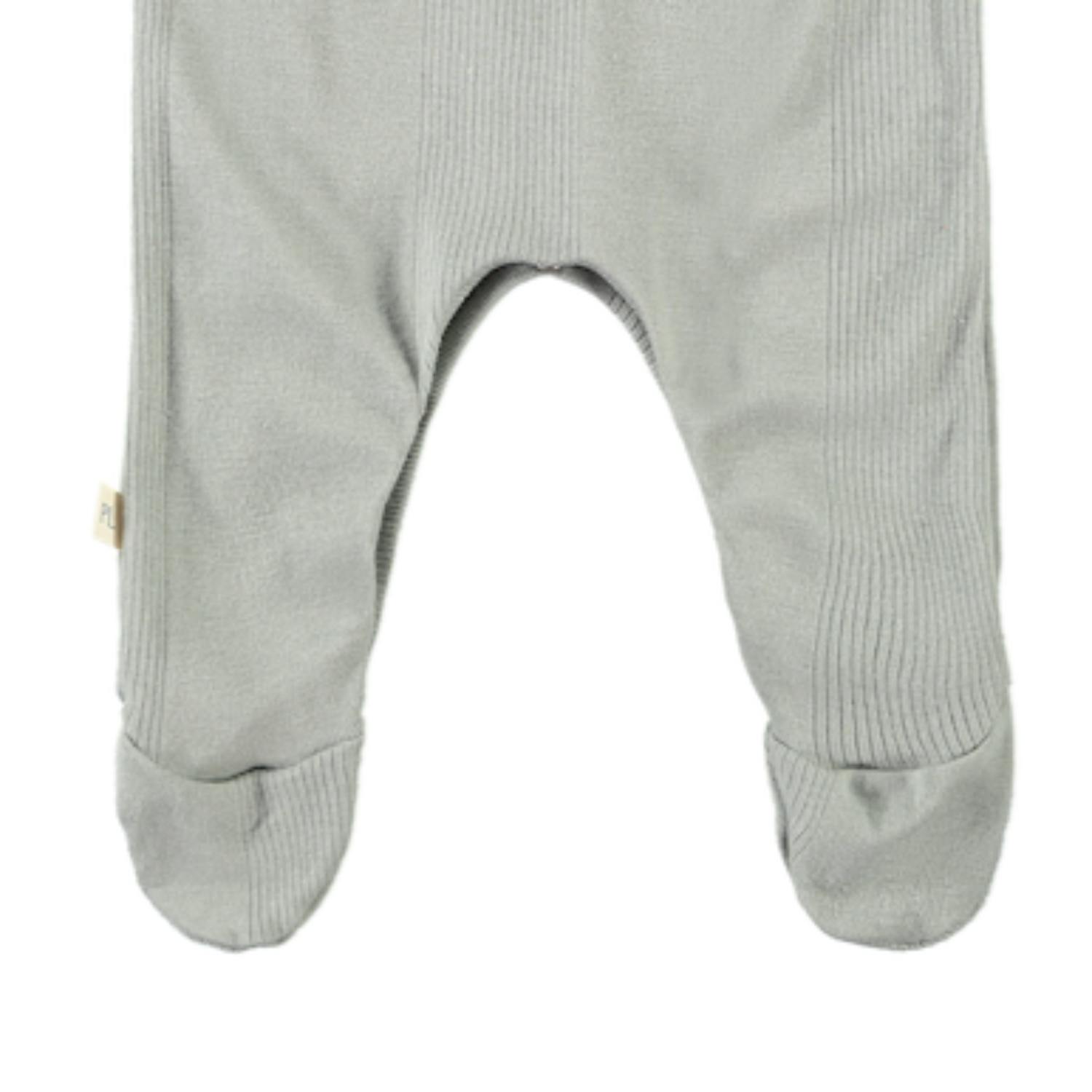 Variegated Rib Lap Tee Footie Pajama