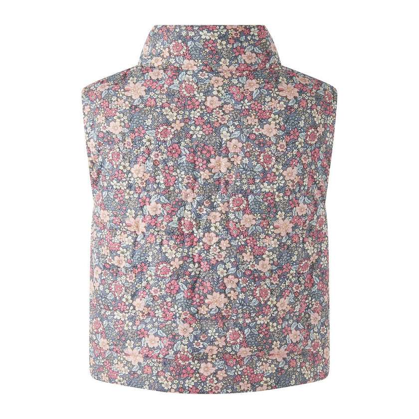Reversible Floral Puffer Vest