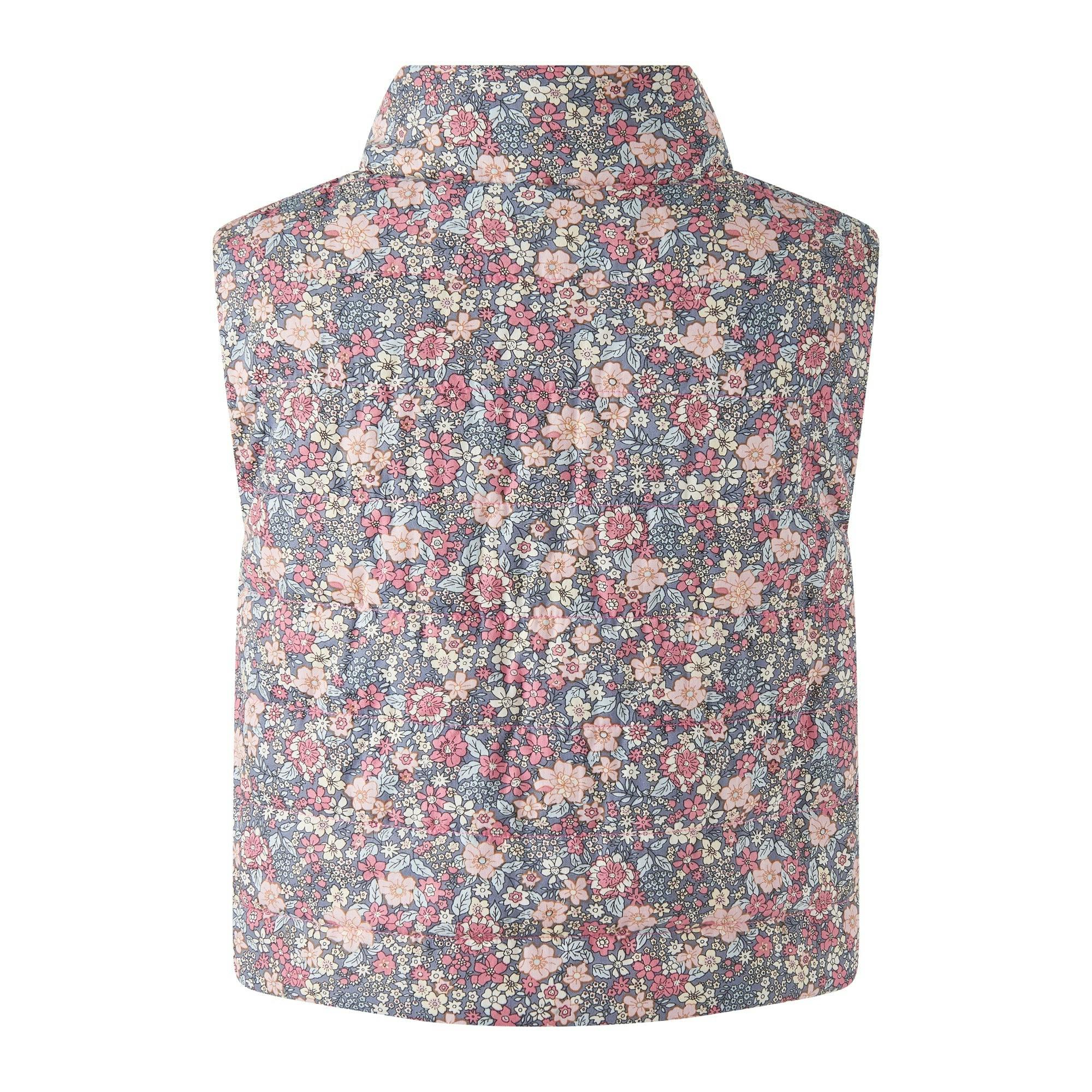 Reversible Floral Puffer Vest