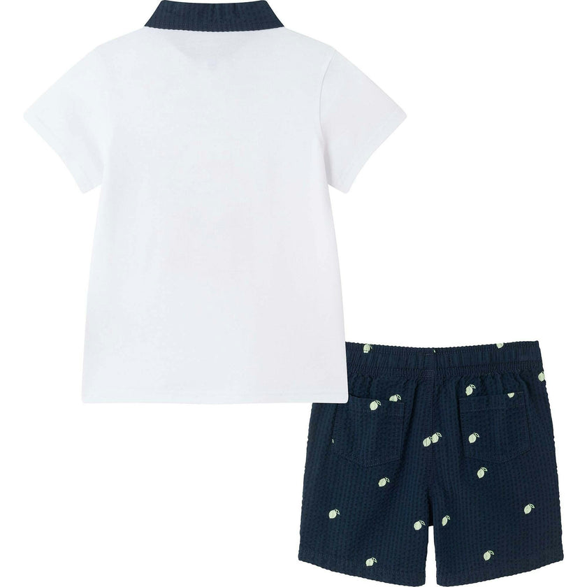 Kids Polo & Seersucker Limes Short Set