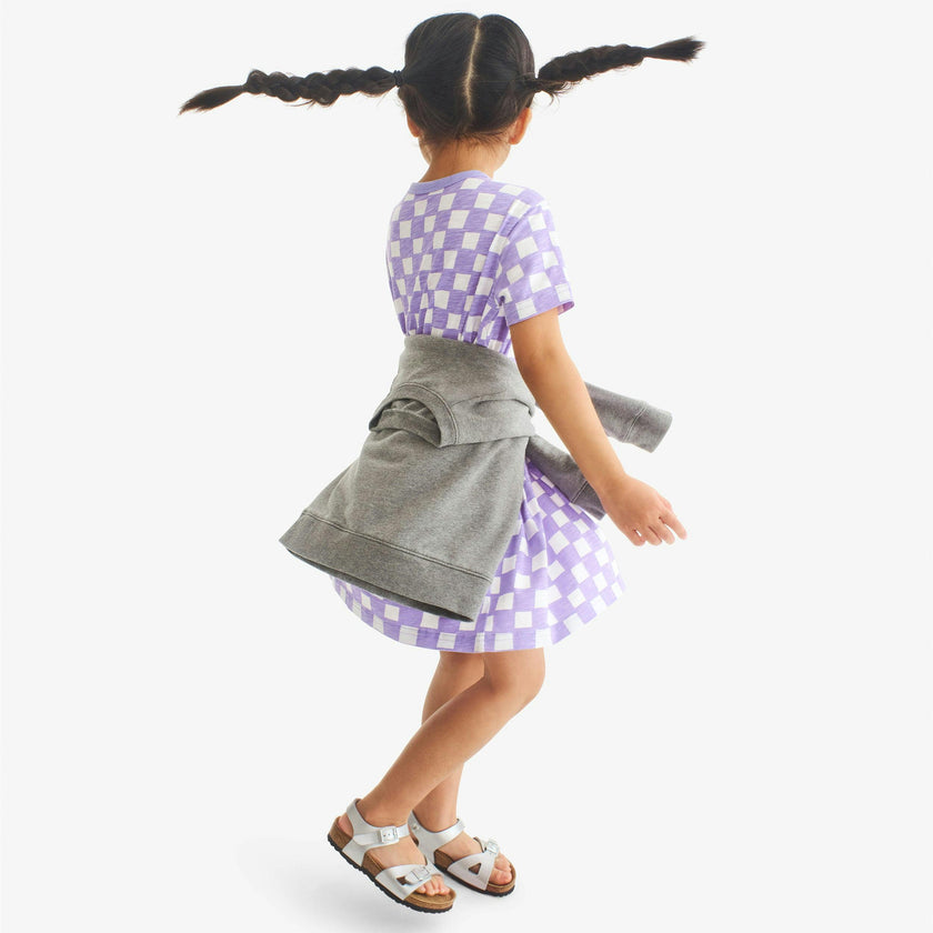Clearance kids check easy dress