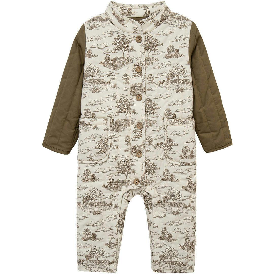 Country Toile Quilted Jumpsuit