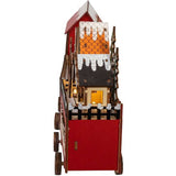 22.24-Inch Battery Operated LED Lighted Truck With Santa and Home Scene Table Piece