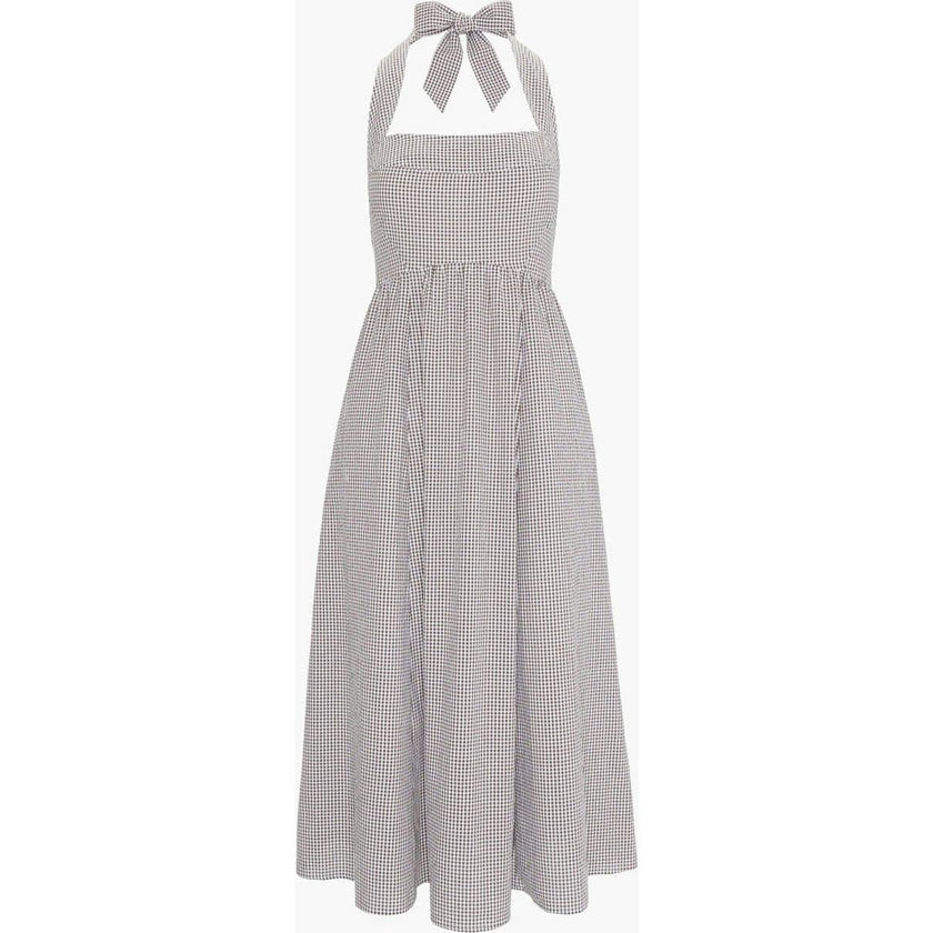 The Fleur Midi Dress - Chocolate Gingham
