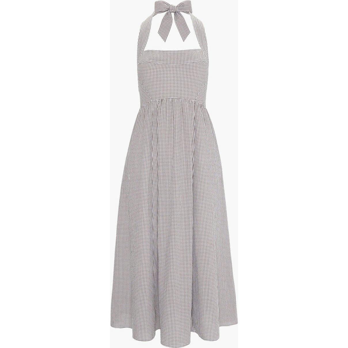 The Fleur Midi Dress - Chocolate Gingham
