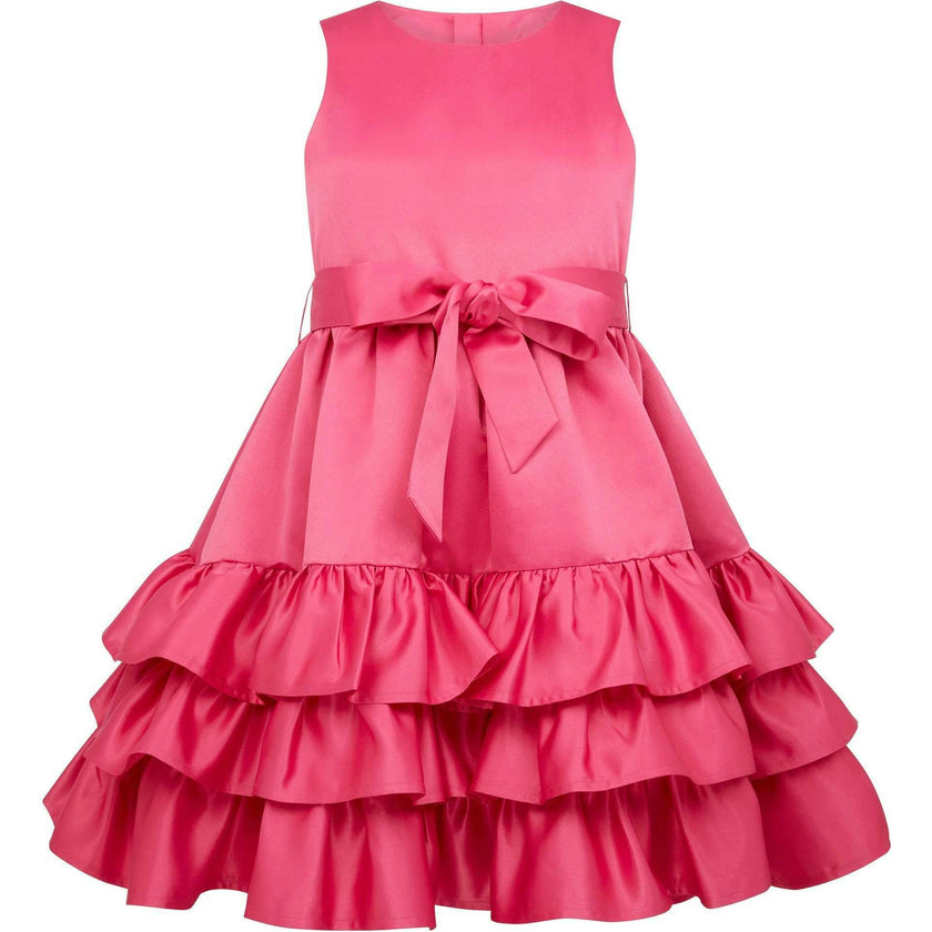 Arabella Frill Satin Party Dress