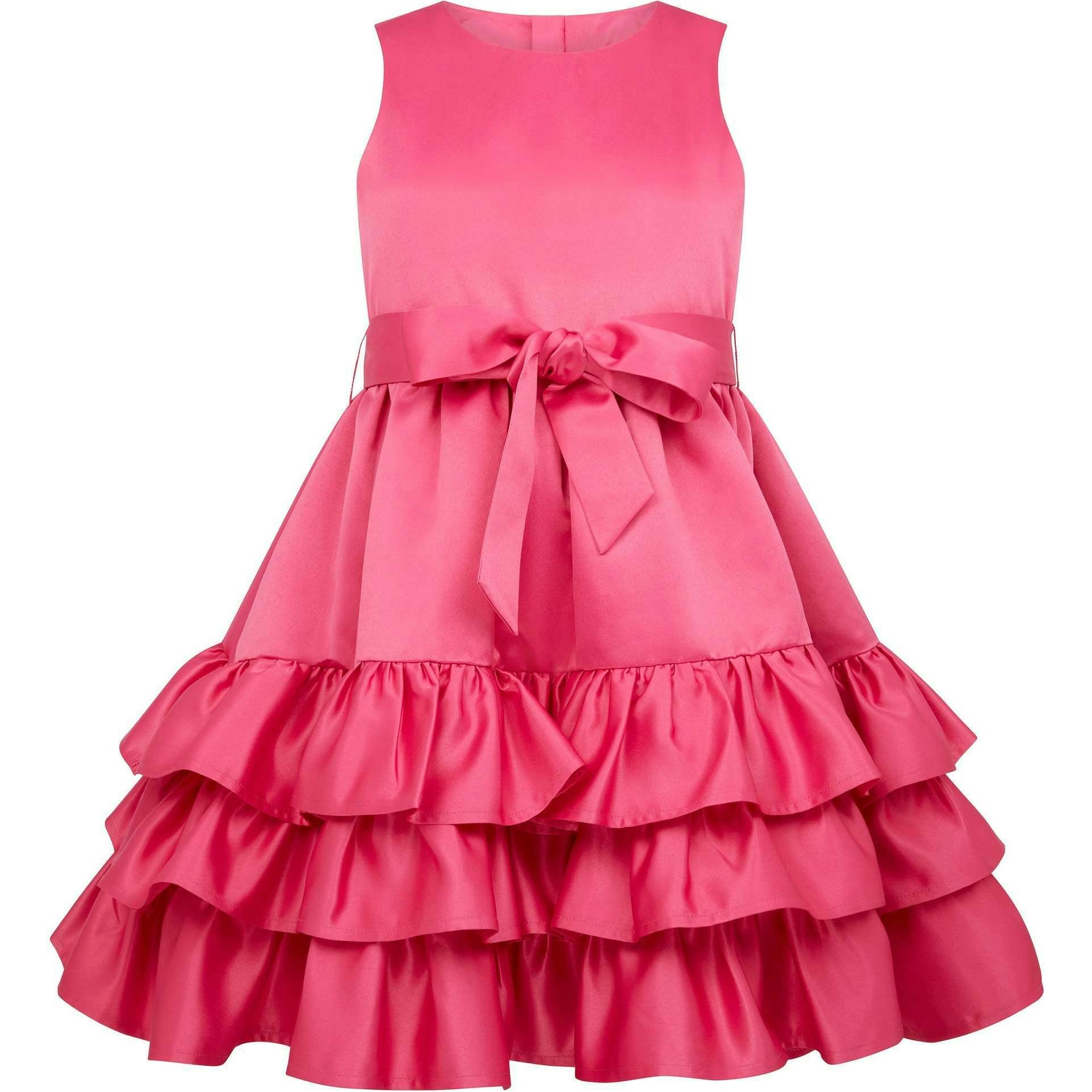 Arabella Frill Satin Party Dress