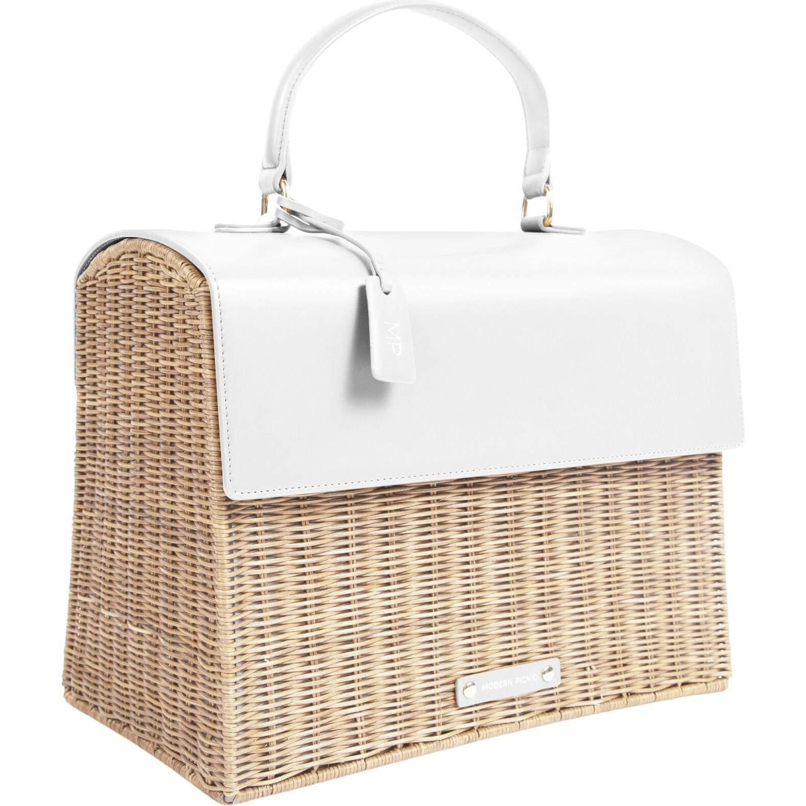 Women's Hand-Woven Wicker Large Lunchbox