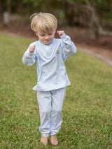 Spotted Half Zip Baby Pullover Set