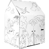 Cardboard Coloring Playhouse House - Kids Art & Craft for Indoor & Outdoor Fun