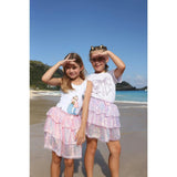 Iridescent Shimmer Sequin Skirt Pink