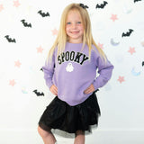 Spooky Ghost Patch Halloween Sweatshirt