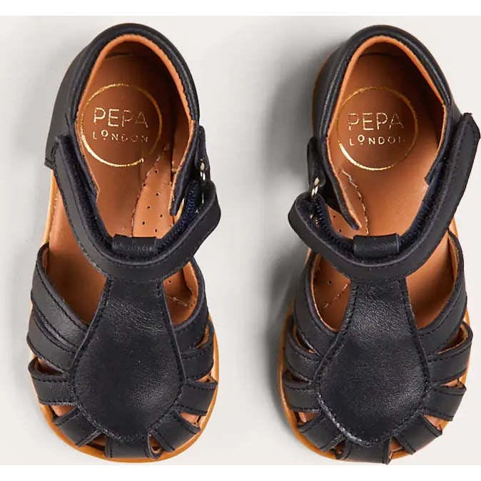 Leather Fishermans Sandals in Navy (21-27EU)
