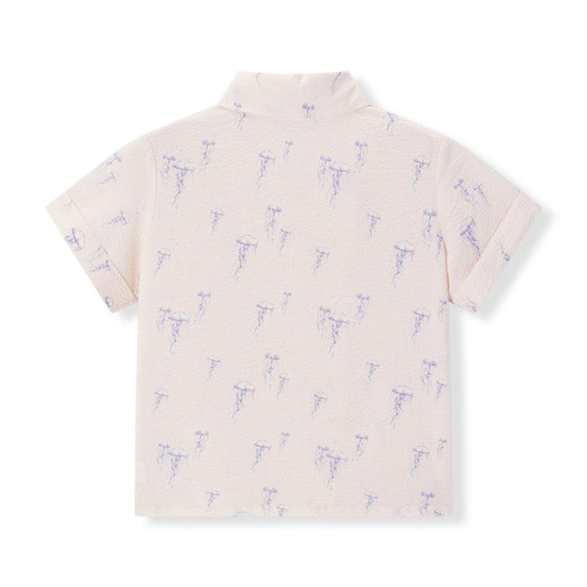 Sunset Jellyfish Button-Up Two Piece Set