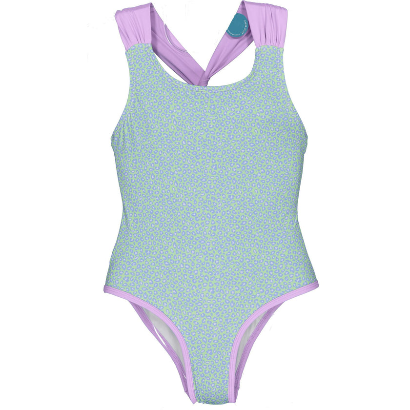Tiny Animal Dots Swimsuit, Green