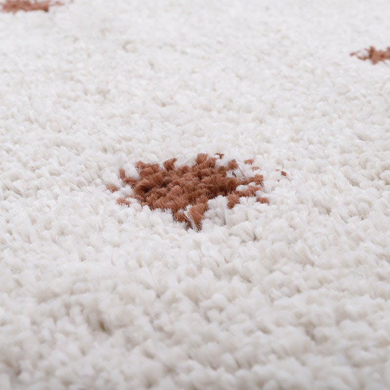 Wooly Fringed Rectangular Rug