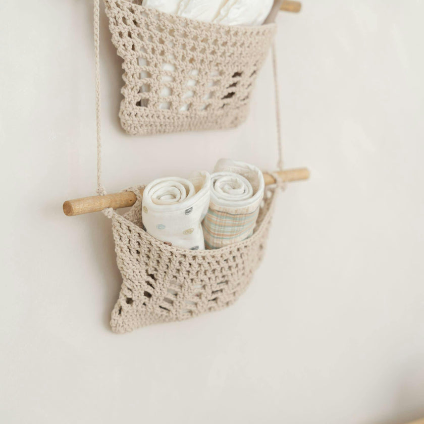 Charlie Farmhouse 3-Tier Toy Hanging Wall Storage Organizer