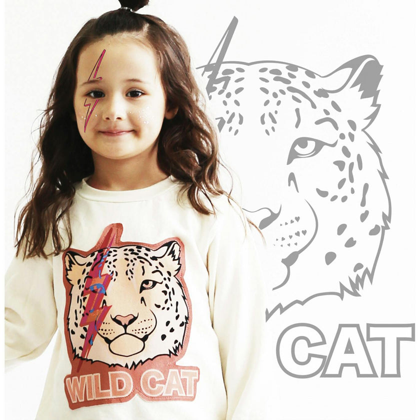 Wild Cat Sweatshirt - Unisex for Boys and Girls