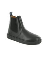 Smooth Leather Chelsea Sneaker Boots, Black