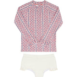 girls rosa vine rashguard set