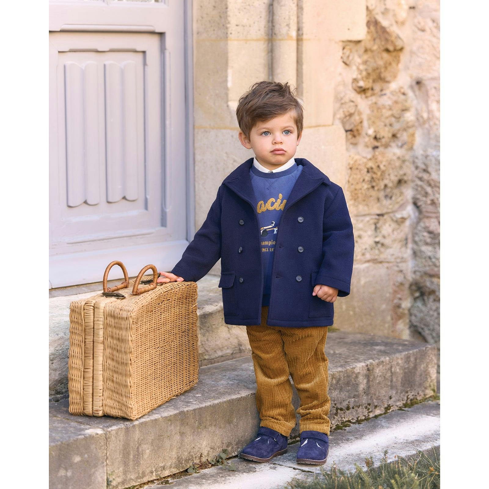 TARTINE ET CHOCOLAT Classic Baby Pea Coat - Marine