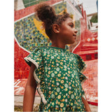 Crochet Trim Ruffle Dress 2.0, Green