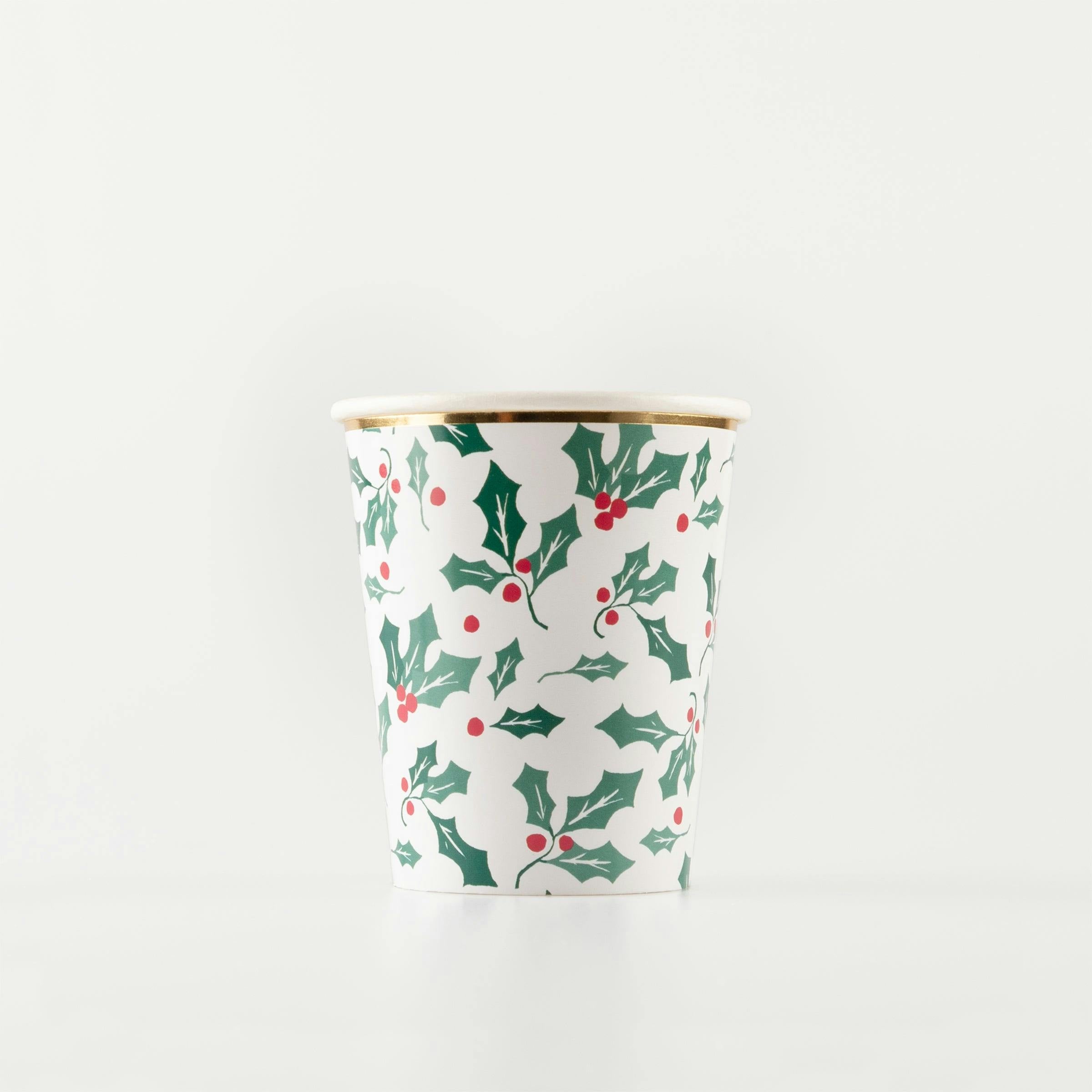 Holly Pattern Cups