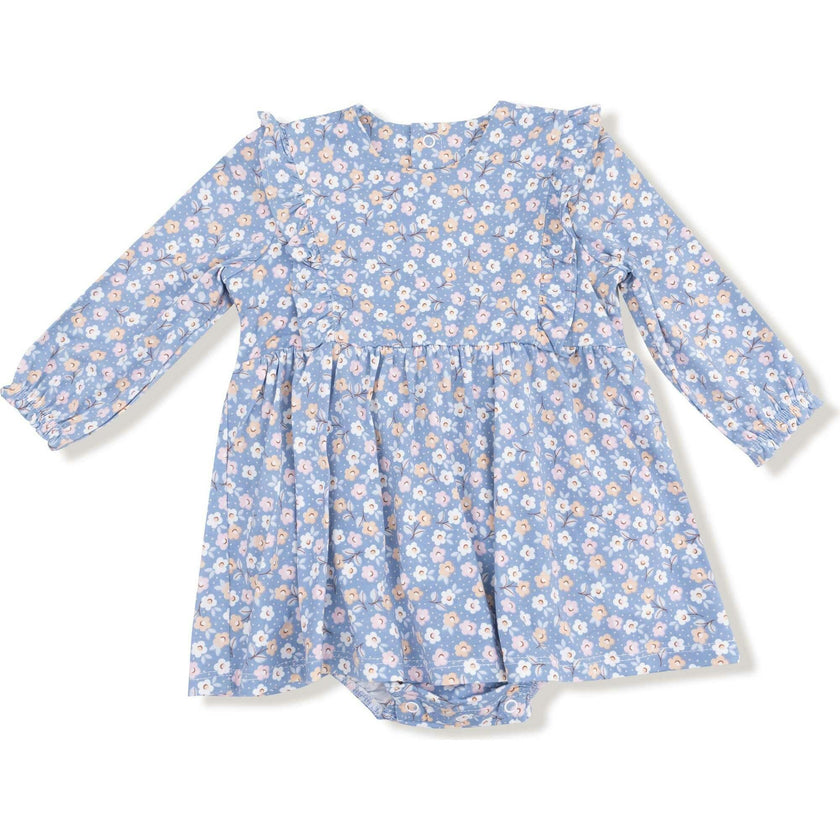 Country Calico - Ruffle Long Sleeve Bodysuit Dress