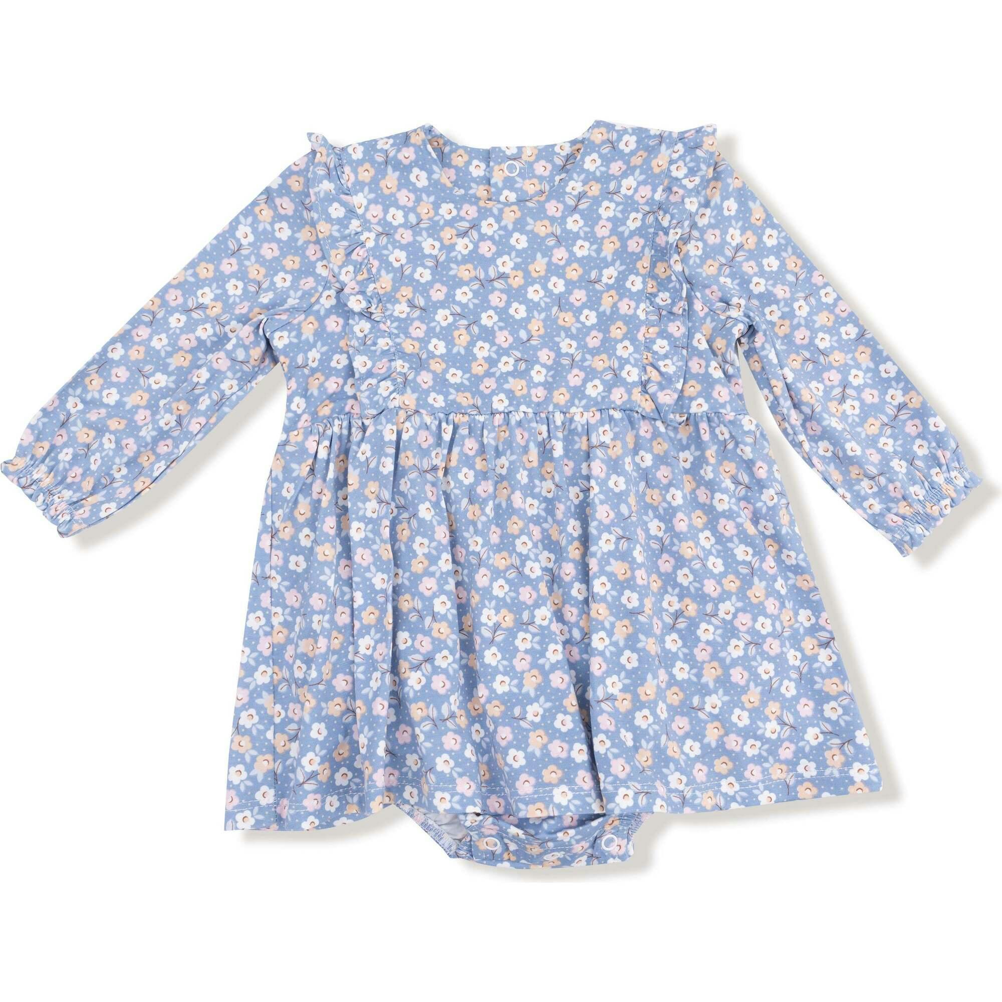 Country Calico - Ruffle Long Sleeve Bodysuit Dress