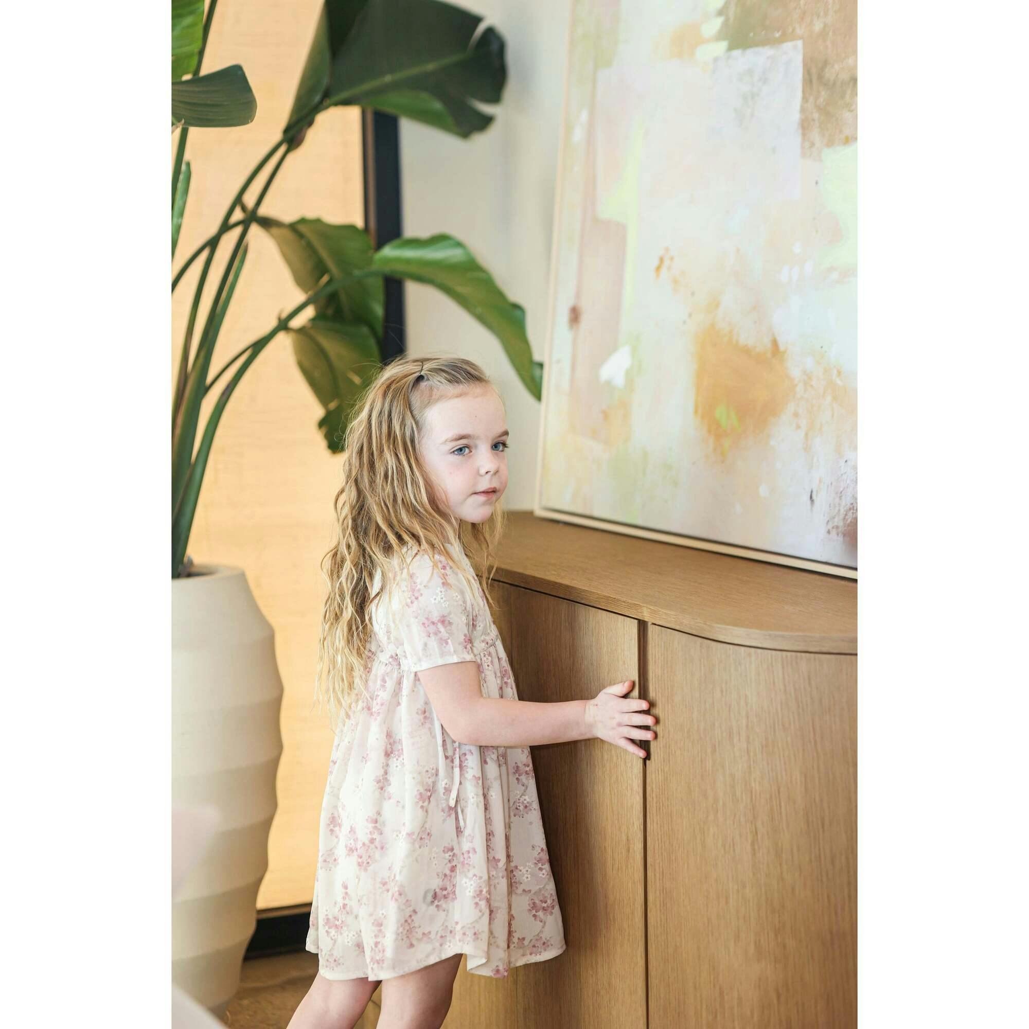 Ribbon Tie Short Sleeve Dress